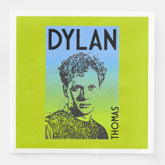 Dylan Thomas Welsh Poet Pappersservett (Framsida)