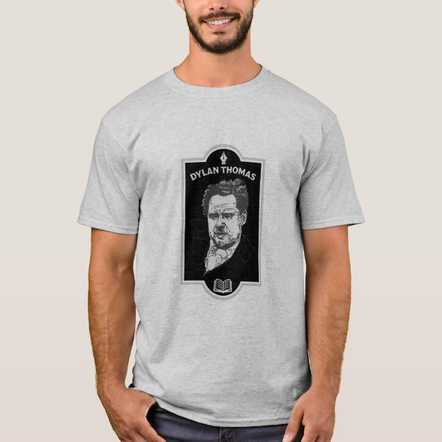 Dylan Thomas Welsh Poet T Shirt (Framsida)