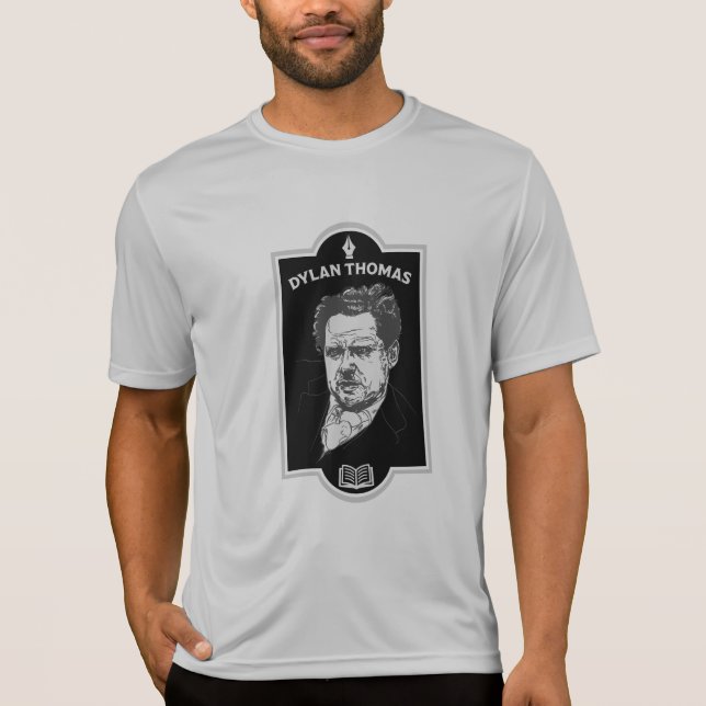 Dylan Thomas Welsh Poet T Shirt (Framsida)
