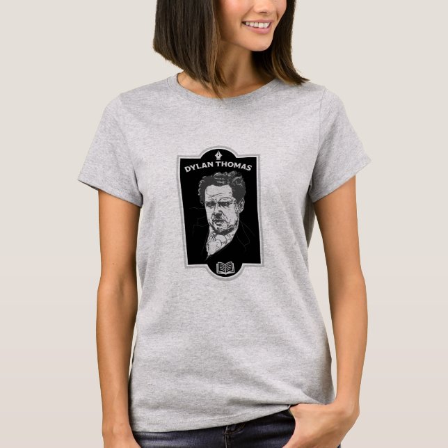 Dylan Thomas Welsh Poet T Shirt (Framsida)