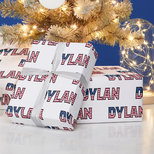 Dylan Vorname Name USA US Geschenkpapier Papier Presentpapper (Helgdagar)