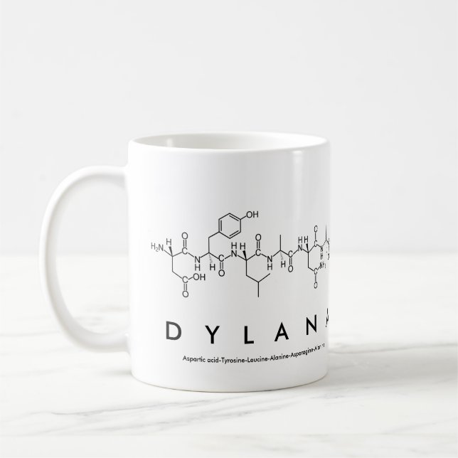 Dylana peptide namn mugg (Vänster)