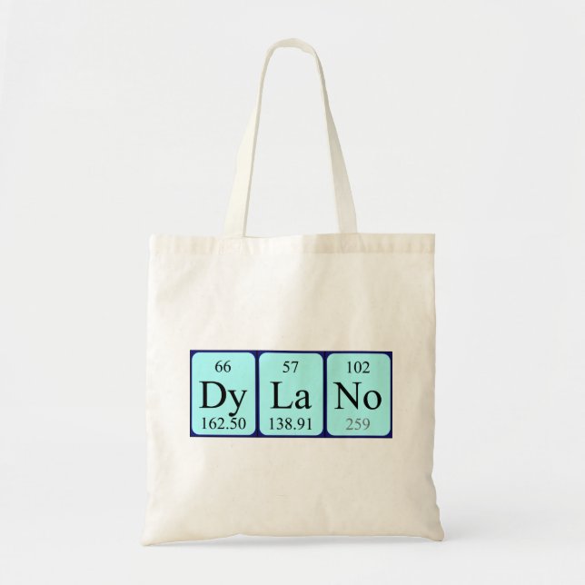 Dylano Periodisk påse bord namn Tygkasse (Framsidan)