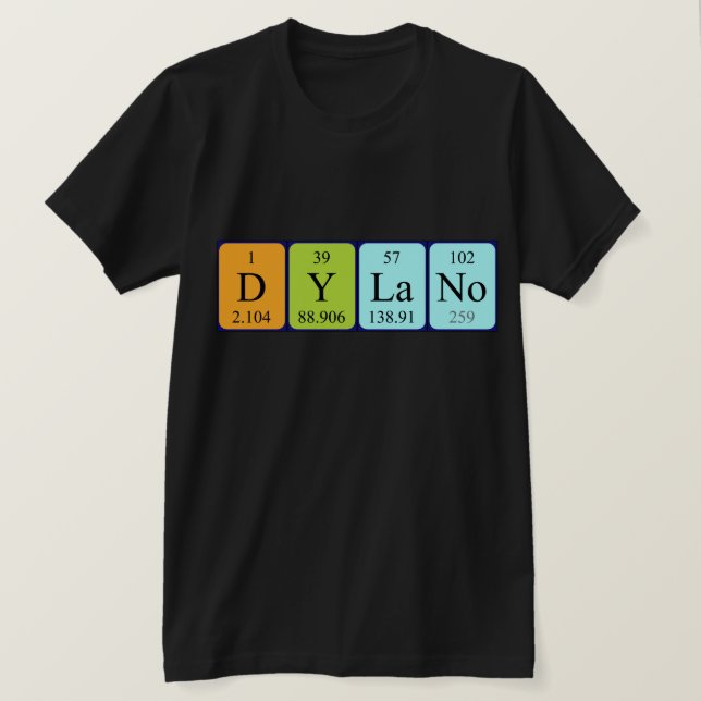 Dylano Periodisk skjorta bord namn Tee (Design framsida)