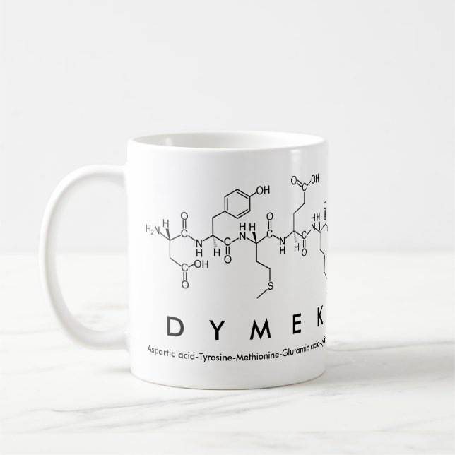 Dymek peptide namn mugg (Vänster)