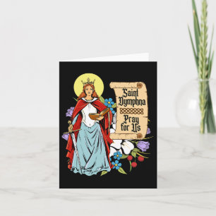 Dymphna Purity Lily Patron Saint Mental Health Cat Kort