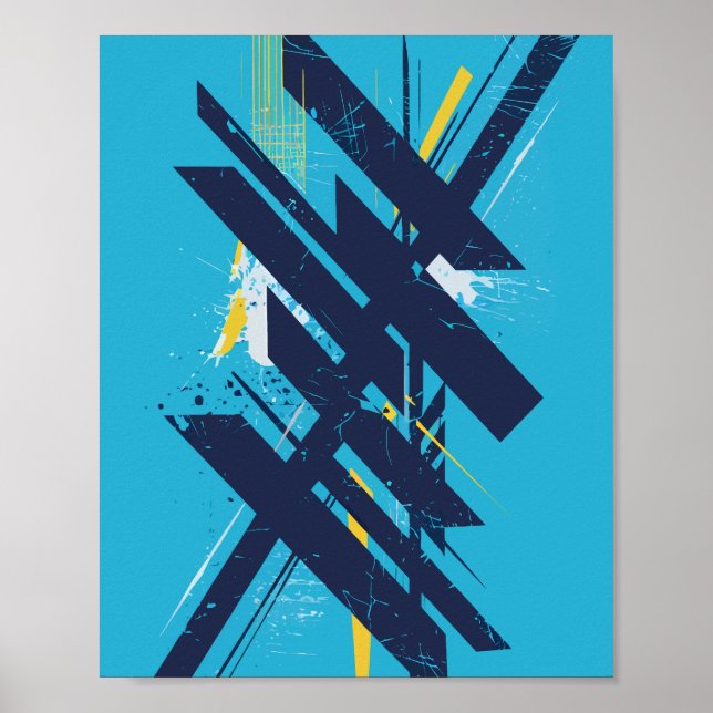 Dynamic Abstract Street Art with Bold Shapes Poster (Framsidan)