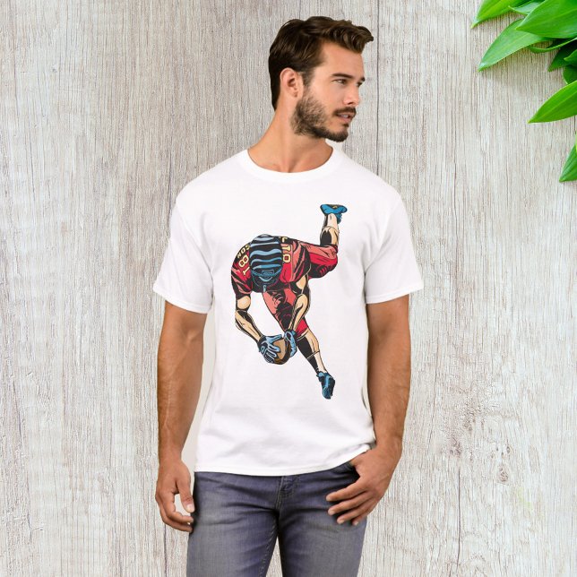 Dynamic American Football Player Touchdown T Shirt (Skapare uppladdad)