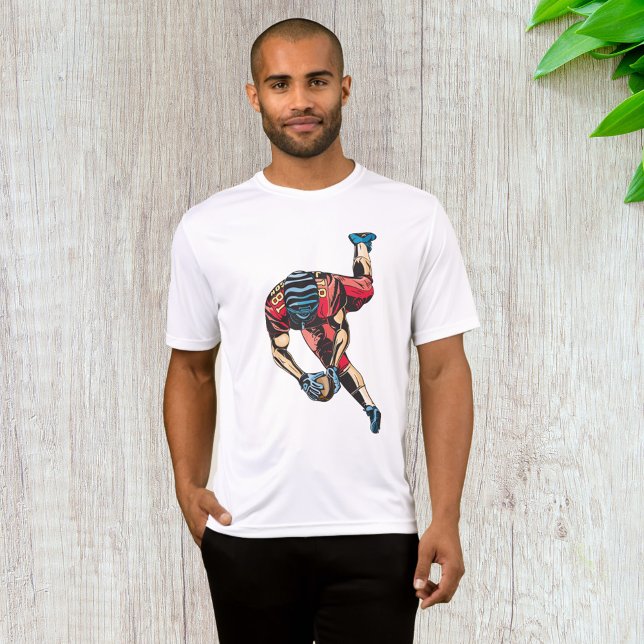 Dynamic American Football Player Touchdown T Shirt (Skapare uppladdad)