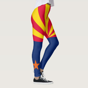 Dynamic Arizona Statlig flagga Graphic på en Leggings