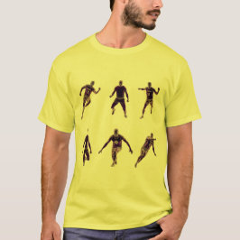 Dynamic Basketball Player Silhouettes T Shirt