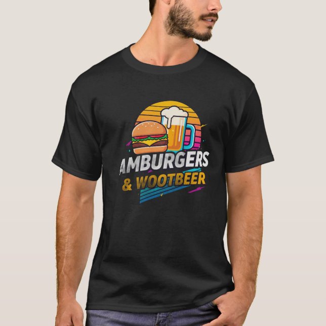 Dynamic Burger & Wootbeer Logo T Shirt (Framsida)