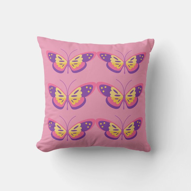 Dynamic Butterfly Swirl Pillow Kudde (Framsida)