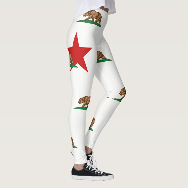 Dynamic California Statlig flagga Graphic på en Leggings (Höger)