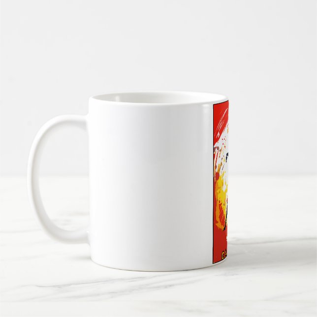 Dynamic Capoeira Modern Abstrakt Art från Brasilie Kaffemugg (Vänster)