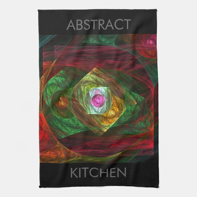 Dynamic Connections Abstrakt Art Kitchen Towel Kökshandduk (Vertikal)