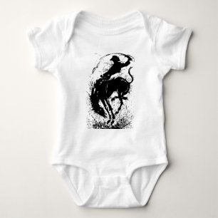 Dynamic Cowboy Rodeo Silhouette Art T Shirt