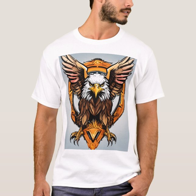 Dynamic Crystal Eagle Emblem T-Shirt - Spirit of V (Framsida)