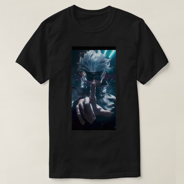 "Dynamic Cyber Samurai T-Shirt - FuturisticT-Shirt (Design framsida)