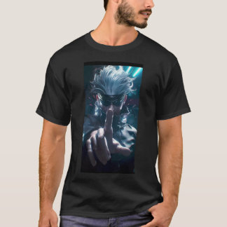 "Dynamic Cyber Samurai T-Shirt - FuturisticT-Shirt