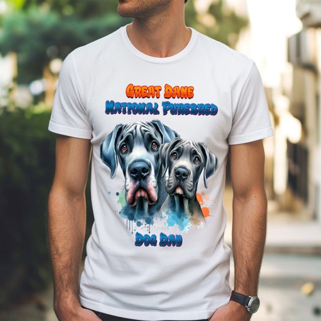 Dynamic Duo: Great dane National Pureborn Hund T Shirt (Skapare uppladdad)