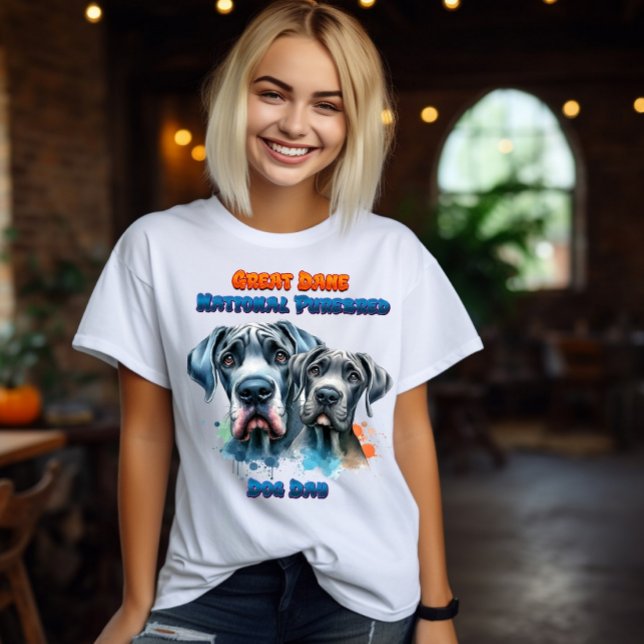 Dynamic Duo: Great dane National Pureborn Hund T Shirt (Skapare uppladdad)