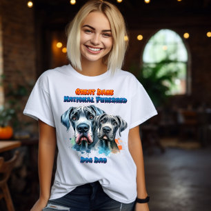 Dynamic Duo: Great dane National Pureborn Hund T Shirt