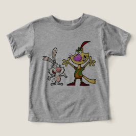 Dynamic Duo - Silly Cat and Rabbit t-shert bebe T Shirt
