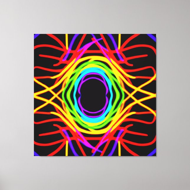 Dynamic Färg Mönster Canvastryck (Framsida)