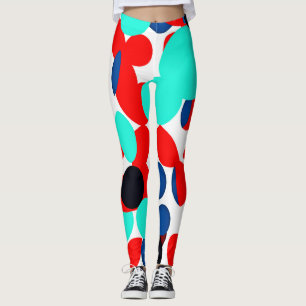 Dynamic Färg Play Stil Mönster Leggings
