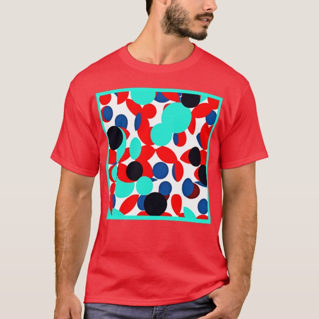 Dynamic Färg Play Stil Mönster T Shirt (Framsida)
