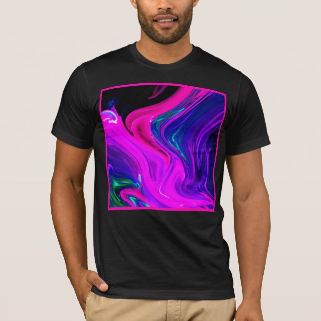 Dynamic Färg Play Stil T Shirt (Framsida)