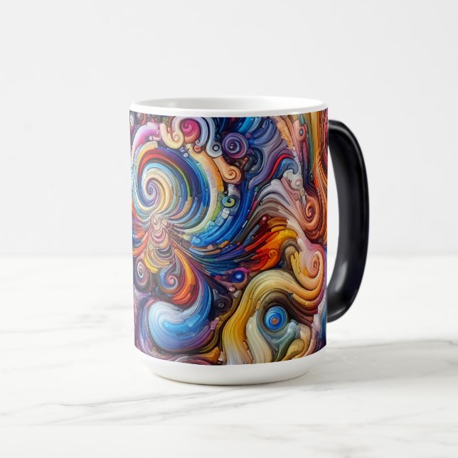 Dynamic Färg Vortex Magisk Mugg (Framsida höger)