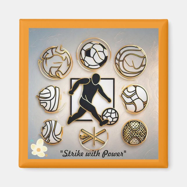 "Dynamic Football Art" Magnet (Framsidan)