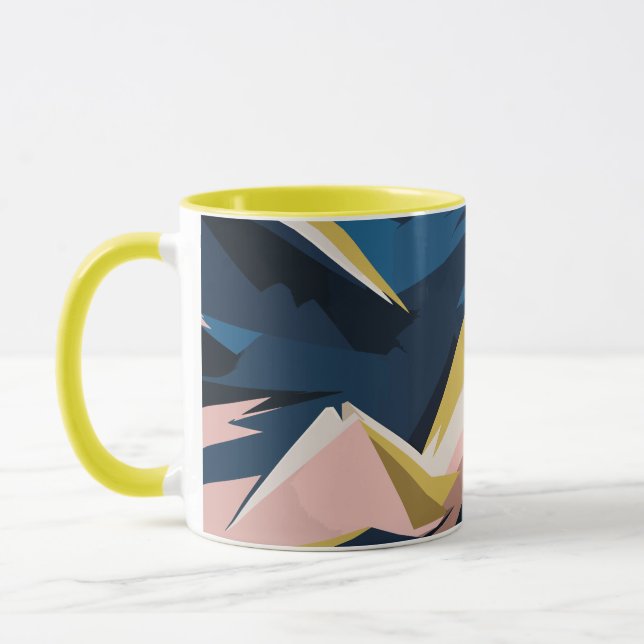 Dynamic Geometric Abstrakt Art Mugg (Vänster)