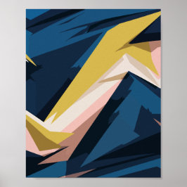 Dynamic Geometric Abstrakt Art Poster