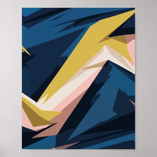 Dynamic Geometric Abstrakt Art Poster (Framsidan)