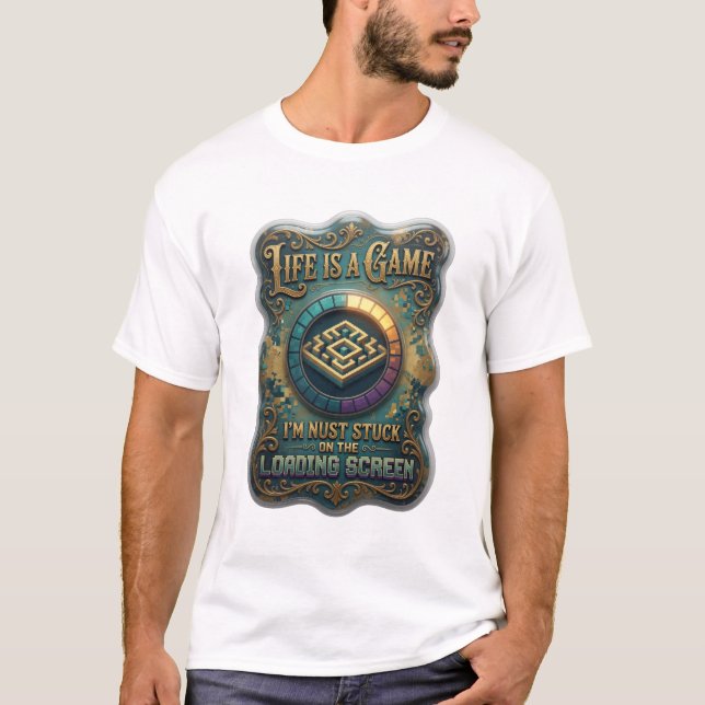 Dynamic Gold LIFE IS A GAME T-shirt (Framsida)