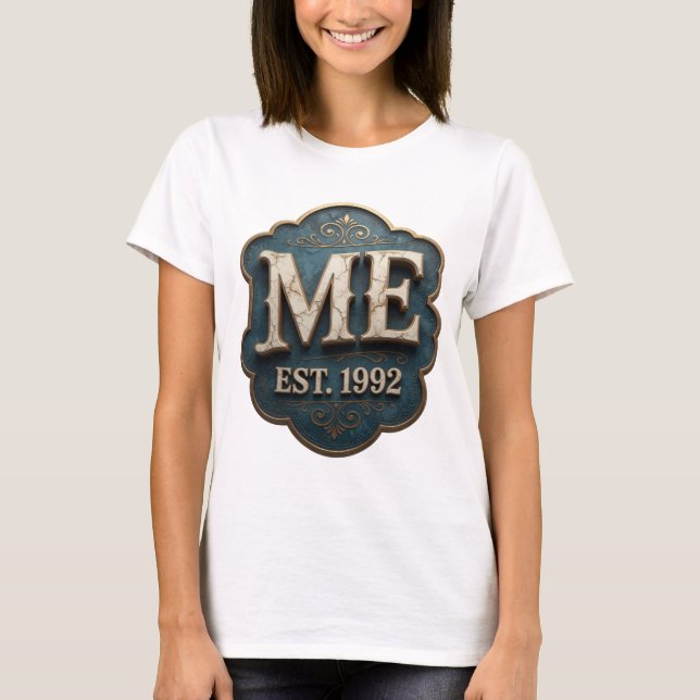 Dynamic Gold ME ETABLERAD 1992 Modern Design T Shirt (Framsida)