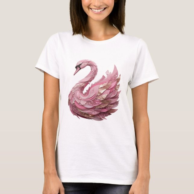 Dynamic Gold RÖD SVAN Tryck T Shirt (Framsida)
