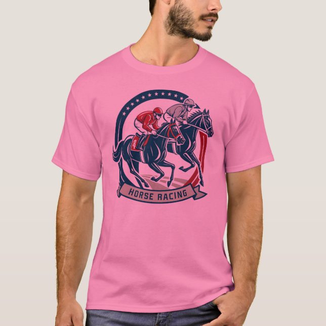 Dynamic Horse Riding Illustration T Shirt (Framsida)