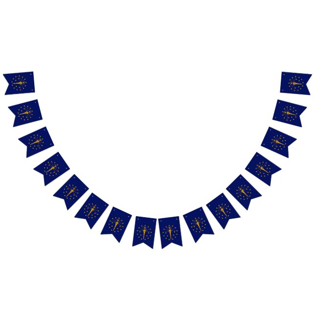 Dynamic Indiana Statlig flagga Graphic på en (Alla)