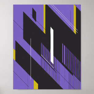 Dynamic Linjer and Contrasting Färg Poster