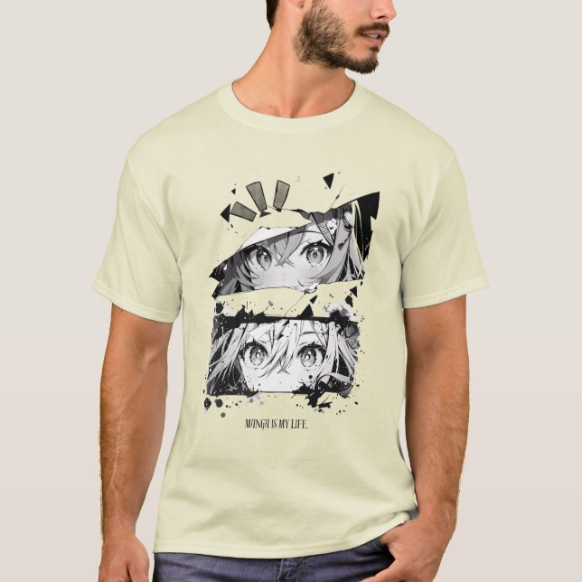 Dynamic Manga Art - Uttrycklig utformning av Ögon T Shirt (Framsida)