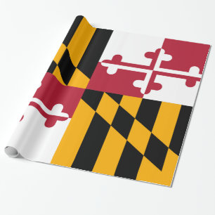 Dynamic Maryland Statlig flagga Presentpapper