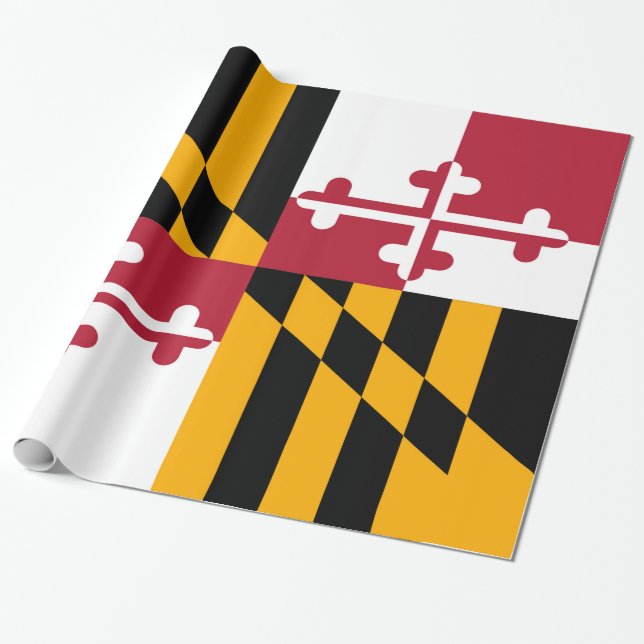 Dynamic Maryland Statlig flagga Presentpapper (Utrullad)