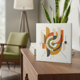 Dynamic Mid-Century Modern Abstract #2 ID1224 Kakelplatta