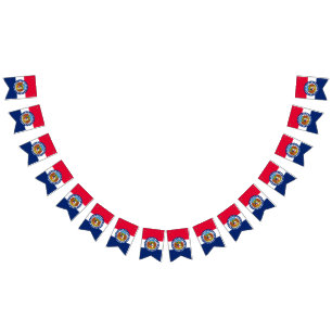 Dynamic Missouri Statlig flagga Graphic på en