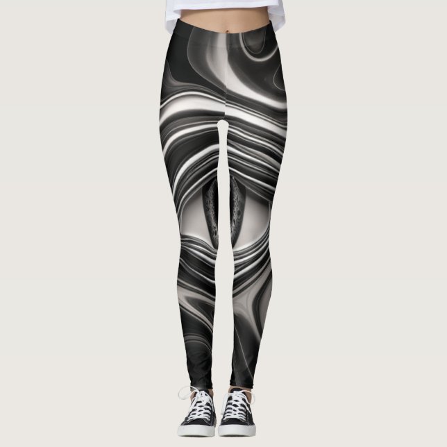 "DYNAMIC MOIRÉ MÖNSTER" LEGGINGS (Framsida)
