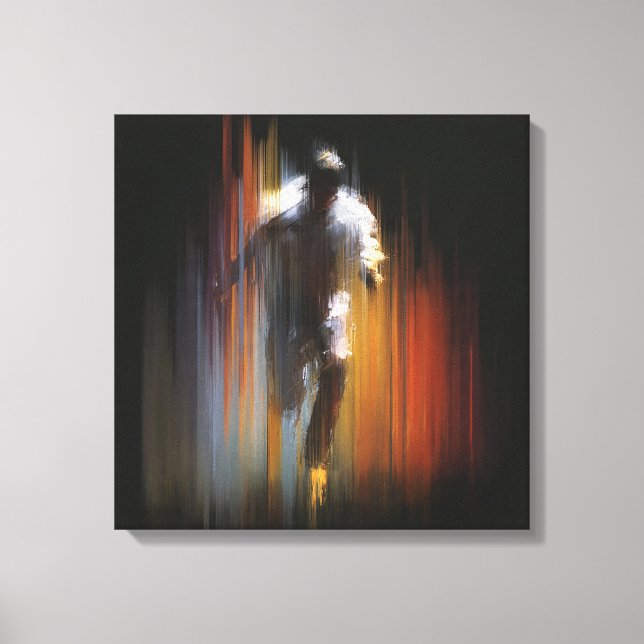Dynamic Motion Blur Abstract Figure Art Canvastryck (Framsida)